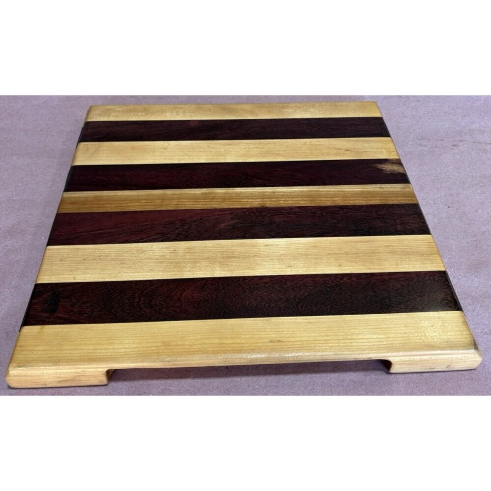 Handmade Hardwood Butcher Block Cutting Board Cherry Walnut Purple Heart NEW